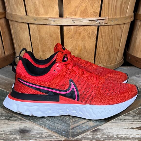Nike React Infinity Run Flyknit 2 Chile Red DM8073-600 Running Shoes Womens 6.5 - Picture 1 of 11